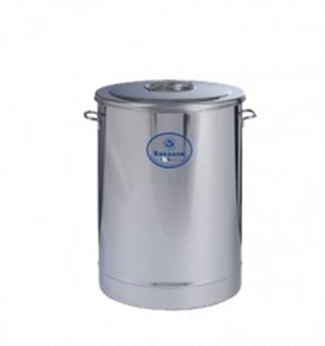 Contenitore ecologico inox con apertura manuale e ruote lt 80