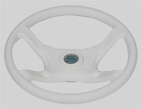 Volante con impugnatura in plastica bianca diametro 320