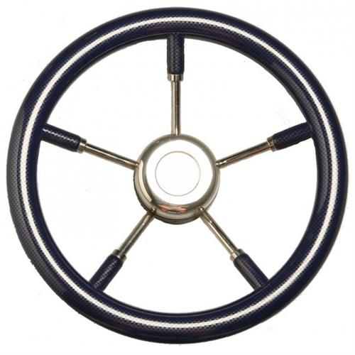 Volante in acciaio inox  con impugnatura tipo cubico