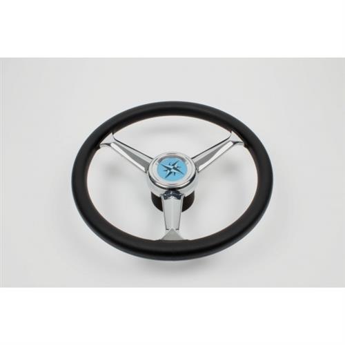 Volante in acciaio inox con impugnatura in poliuretano colore bianco