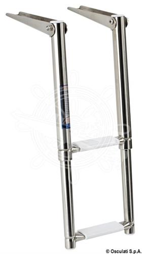 Scaletta inox telescopica stretta 2 gradini
