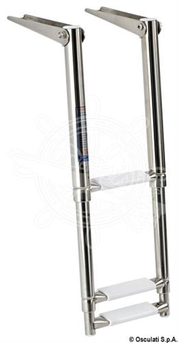 Scaletta inox telescopica stretta 3 gradini