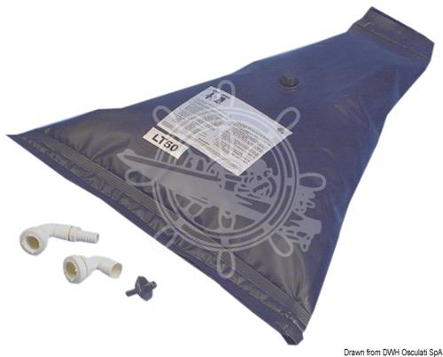 Serbatoio flessibile per acque nere/grigie 50 lt (triangolare)