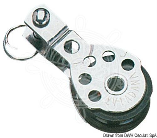 Bozzello 1 puleggia su sfere girevole 8x25