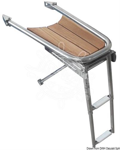 Delfiniera teak con scaletta