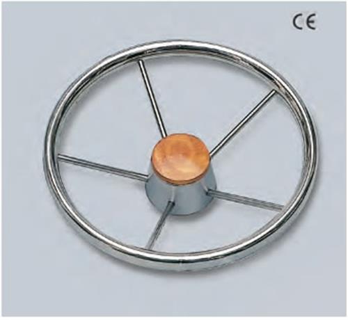 Volante in acciaio inox con impugnatura ovale