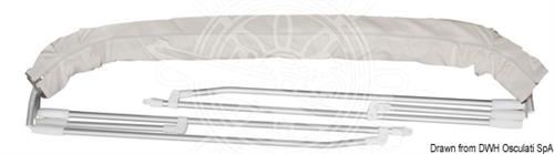Capottina 4 archi Inox alta cm 220/230 bianca