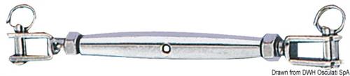 Tenditore inox 12 mm due forcelle fisse