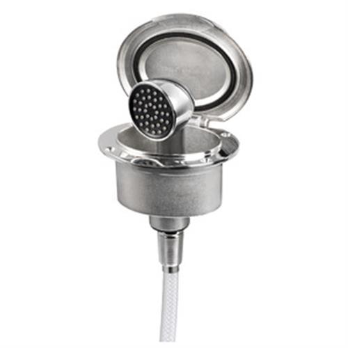 Box Elissa inox con doccia Keji tubo Nylon 4 m
