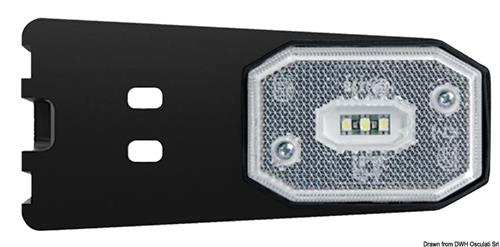 Fanale posizione LED anteriore luce bianca staffa