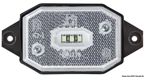 Fanale posizione LED anteriore luce bianca staffa