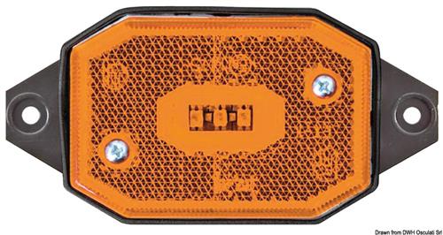 Fanale posizione LED laterale luce arancio staffa