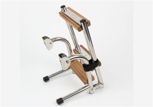SCALETTA INOX 4 GRADINI TEAK