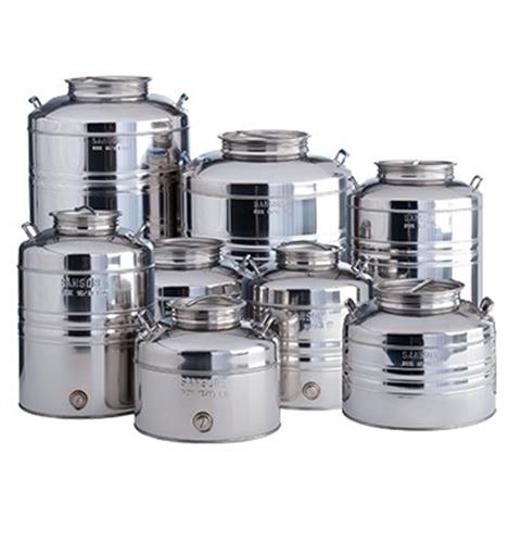 Contenitore olio e vino inox AGGRAFFATO da lt.20 predisposizione rubinetto